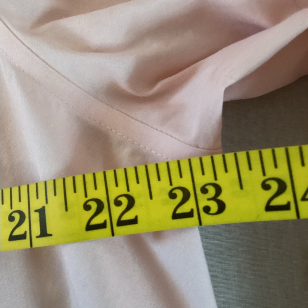 Talbots Peach Button Down Top, Plus Size 18 - Picture 6 of 9